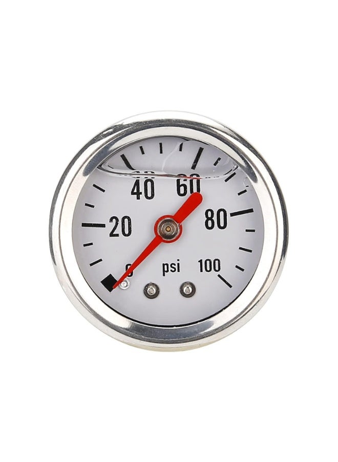Aeromotive 15633 Fuel Pressure Gauge 0-100 PSI, 1/8 NPT, Liquid Filled, 1.5'' Diameter Dial - Image 1